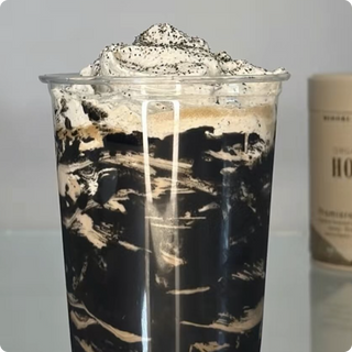 Black Sesame HOJI Latte with Cold Foam