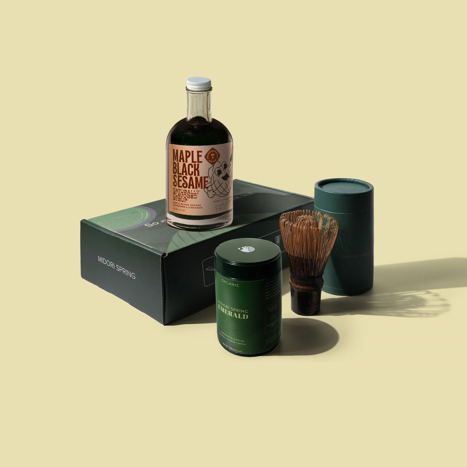 Transcend Bundle - Matcha + Syrup + Whisk – Midori Spring