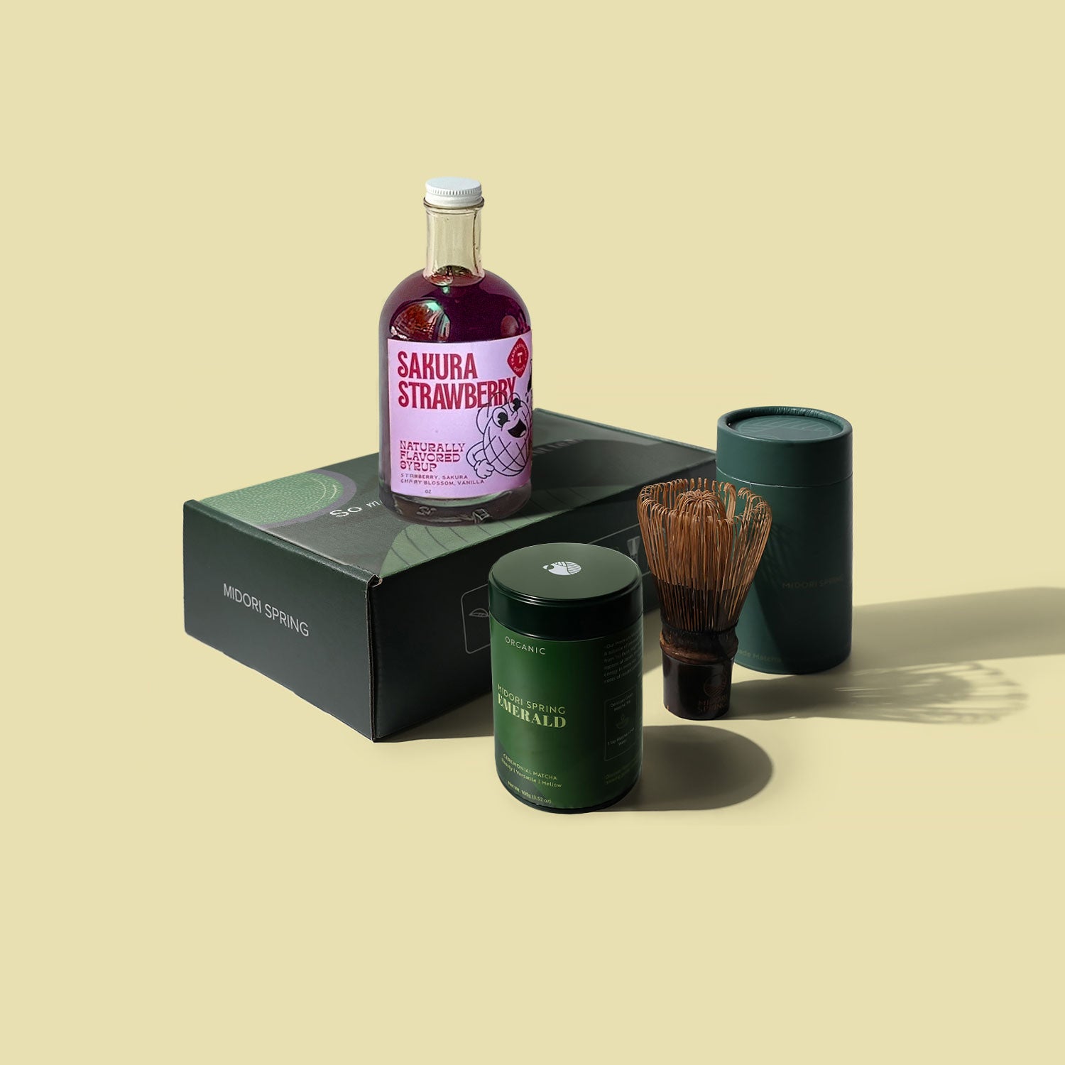 Transcend Bundle - Matcha + Syrup + Whisk – Midori Spring