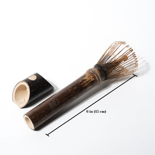 Long Handle Matcha Whisk - Handmade Purple Bamboo 40 Prongs