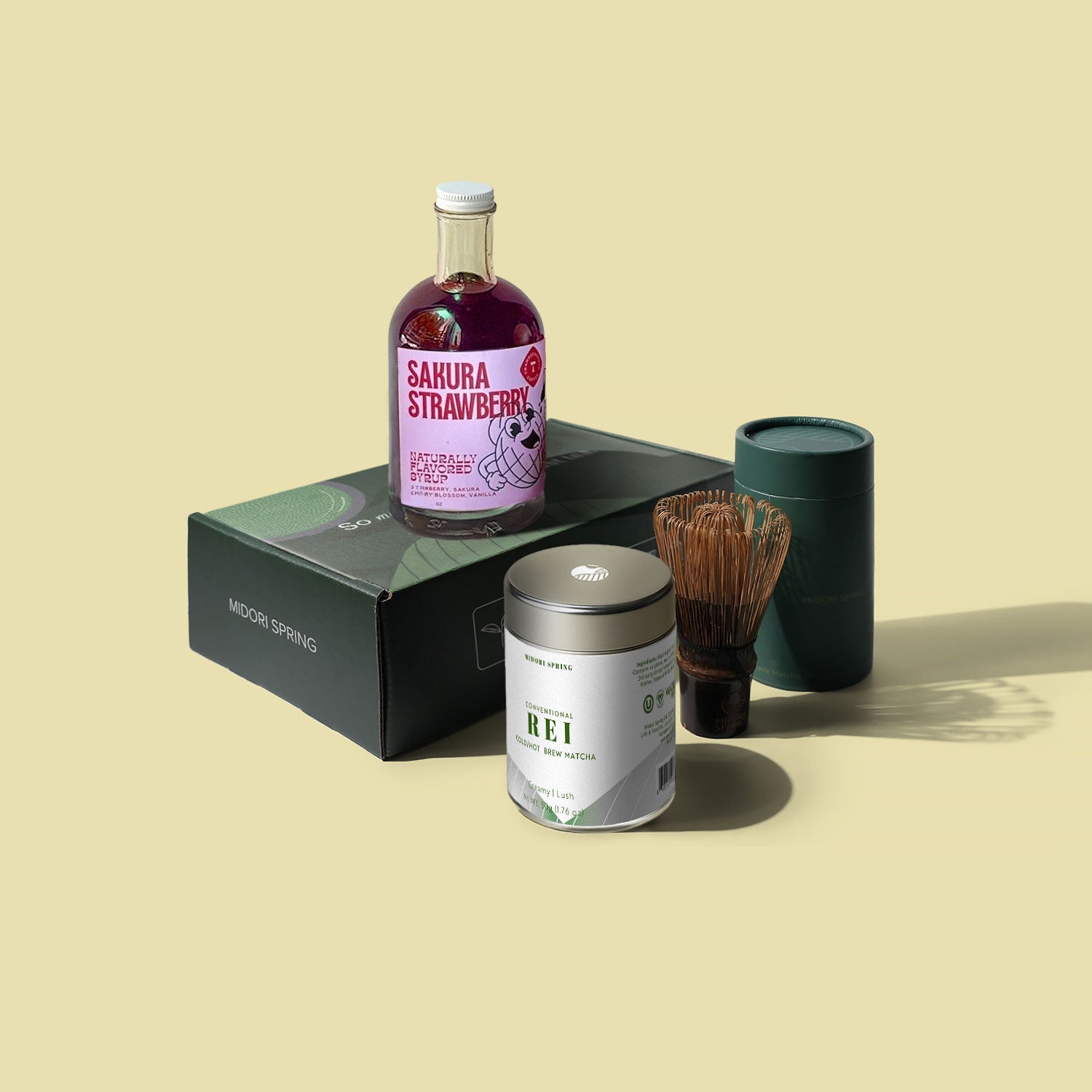 Transcend Bundle - Matcha + Syrup + Whisk – Midori Spring