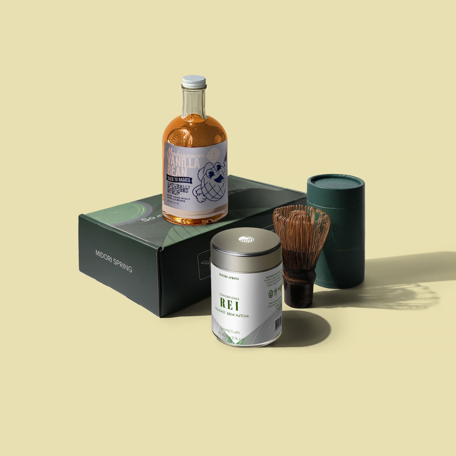 Transcend Bundle - Matcha + Syrup + Whisk – Midori Spring